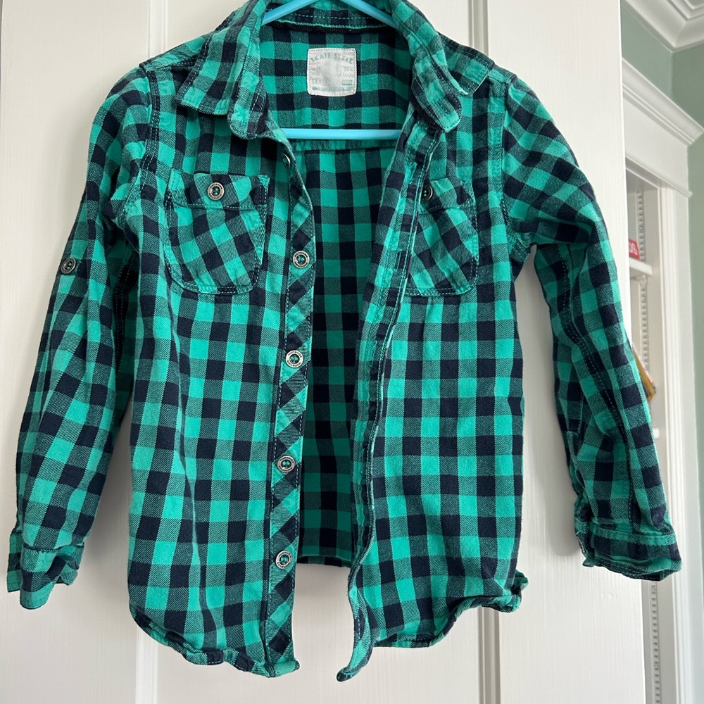 Kids checkered shirt with buttons 3-4 years